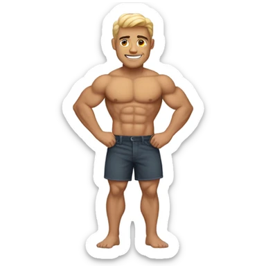 Shirtless man sticker