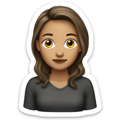 light brunette sticker