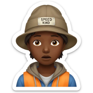 Do a emoji about the meme of the streamer speed “Speed I need this my mom is kind homeless” sticker