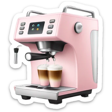 Light Pink coffee machine  sticker