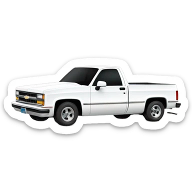 White square body Chevy 1986 sticker