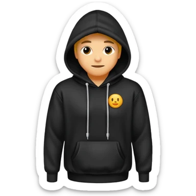 Create a black hoodie emoji I can use on my iPhone  sticker