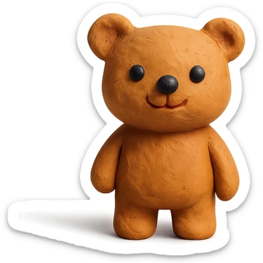 claymation style cute animal sticker