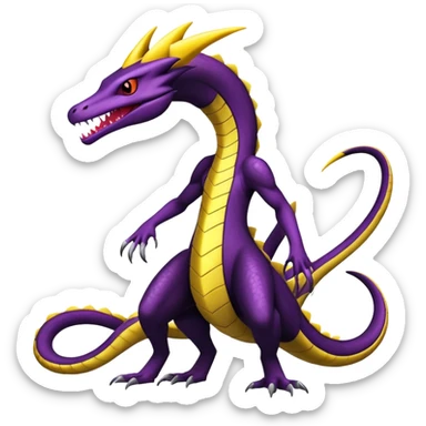 Shiny Gothic Salazzle-Heliolisk-Seviper-Pokémon-Fakémon full body sticker