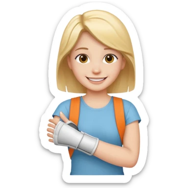 Ich fühle mich fröhlich, weil ich taglich positive Lust habe. Außerdem habe ich gestren Unfall gemacht. Uhhh aber … ich bin stark 💪🏼🦿🦾 sticker