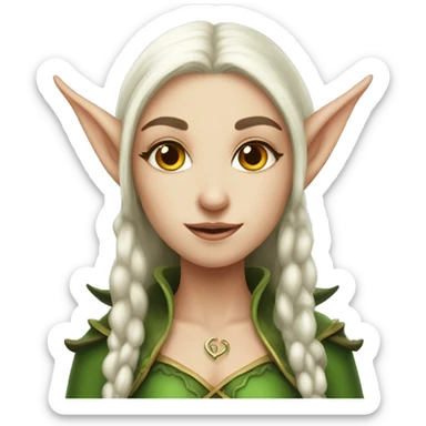 female elf fantasy sticker