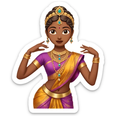 Create me a bharatanatyam emoji what ch can by copy and pasted sticker