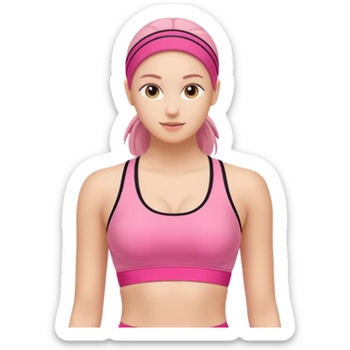 LADIES SPORTS  BRA PINK COLOR WITHOUT HUMAN sticker