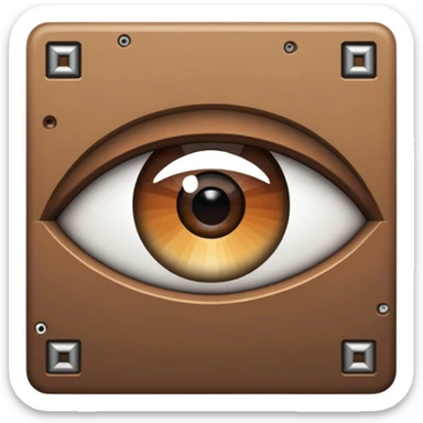 Create me a emoji for minecraft themed kinda that has a eye trim with a :no_entry_sign:  over it no like a eye_trim from minecraft sticker