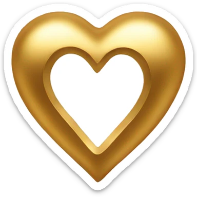 Gold heart sticker