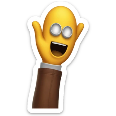 eggman hands in the air sticker