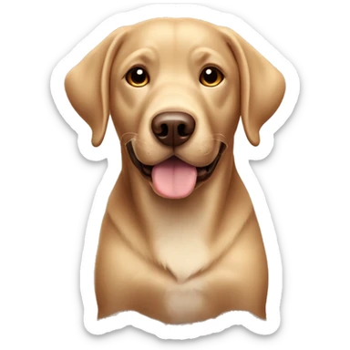 Dog labrador Chocolat with iphone sticker