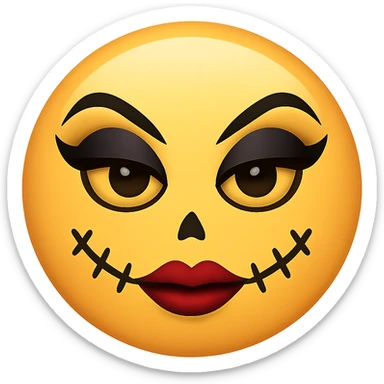 Halloween slay emoji, remove background sticker