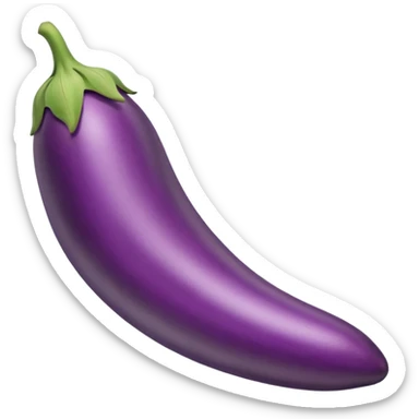 bent eggplant sticker