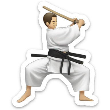 Aikido avec le hakama sticker