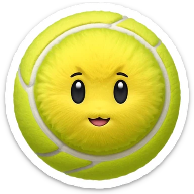 Tennis ball sticker