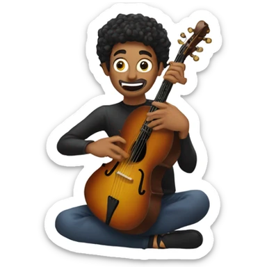 Una araña tocando el Arpa sticker