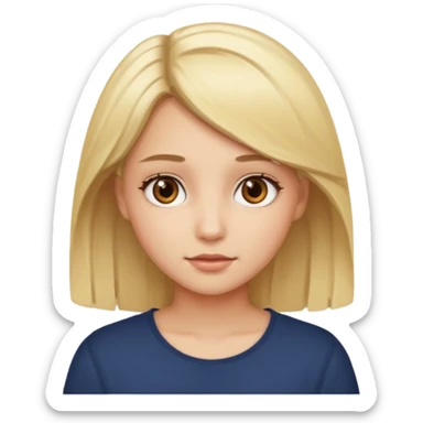 Blonde hair brown eyed girl  sticker