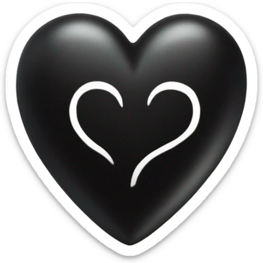 Black heart with Desmond written on the inside sticker
