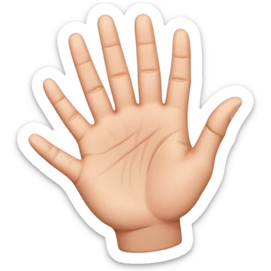 Fingering hand emoji of the palm side of the hand with the first and fourth finger are folded down, second and third finger are extended together touching each other  sticker