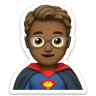 Text “Matt” with a superhero cape sticker