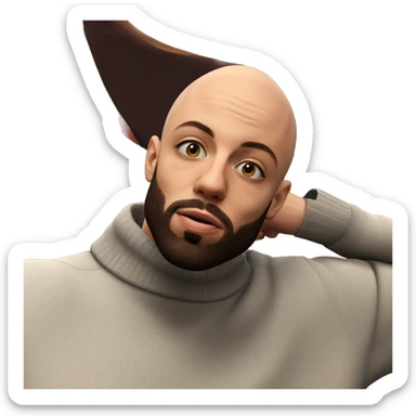 bald male in sweater sticker