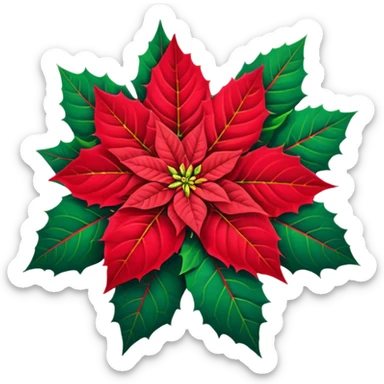 Poinsettia emoji sticker