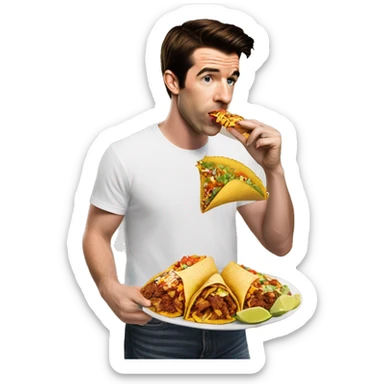 Drake Bell eating Tacos Al Pastor sticker