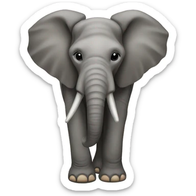 Elephant shaped like Africa sticker