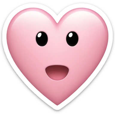 Light pink heart sticker