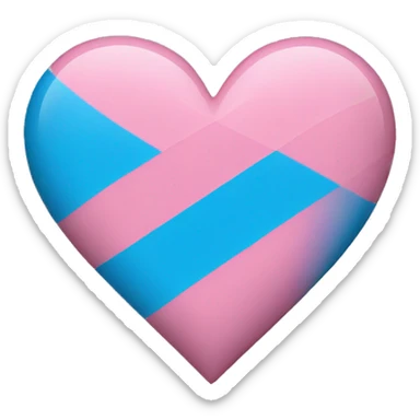 transgender flag heart sticker