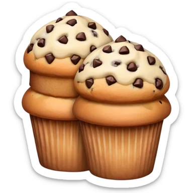 Two muffins holding hands sticker