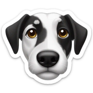 Jack Russell noir et blanc avec une tache noir sur l’œil sticker