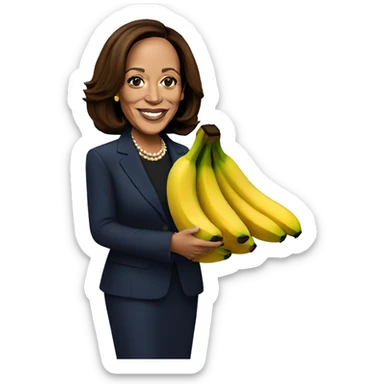 kamala harris holding bananas sticker