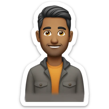An south Asian man who is creative  sticker