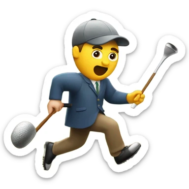 Storting golfer chasing haggis and maple syrup  sticker