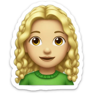 Cute little girl made Christmastree sticker