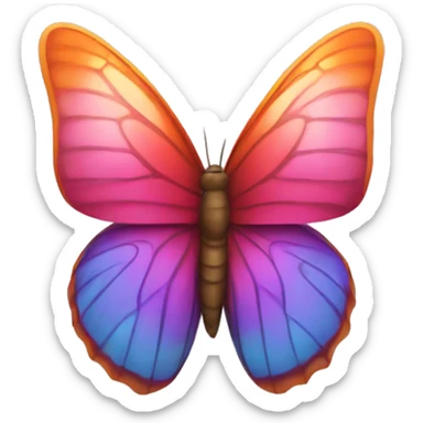 butterfly with a lot of hearts sticker