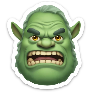 Ugly ogre sticker