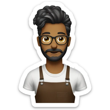 A hipster barista sticker