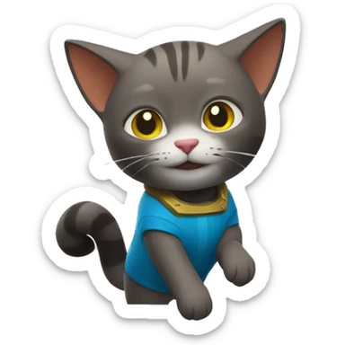 Un chat qui joue a fortnite  sticker