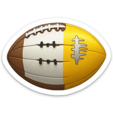 yellow coin with one simple american football on it sticker