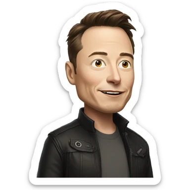 asker elon musk sticker