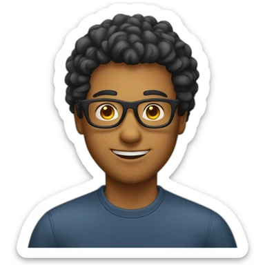 A cool guy and doesn't wear glasses sticker