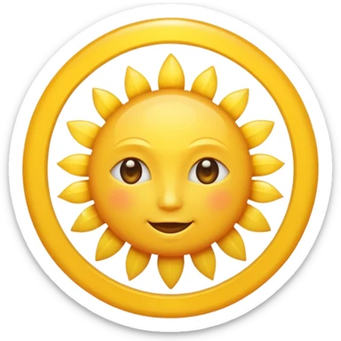 classic sun sticker