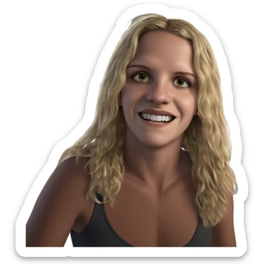 blonde boy looking at viewer sticker