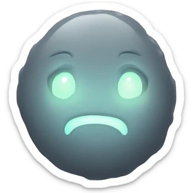 a glowing pure grey magical artifact sticker