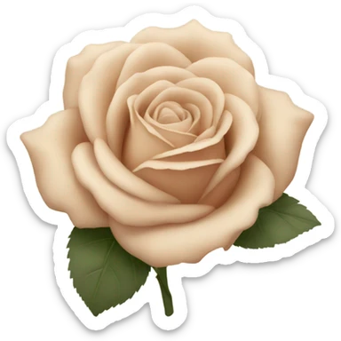 beige rose sticker