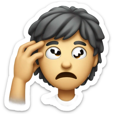 Shock emoji face plaming sticker