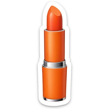 Orange-colored tube-shaped cosmetic sticker